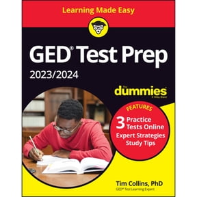 Pre-Owned GED Test Prep 2023 / 2024 for Dummies with Online Practice, (Paperback)