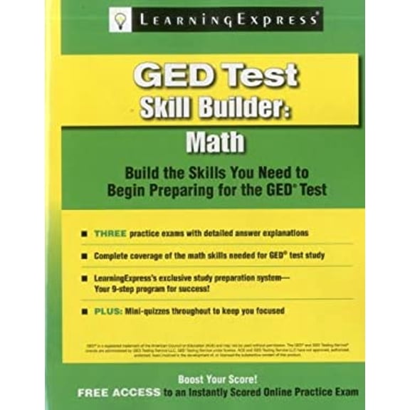 Pre-Owned GED Test Skill Builder - Math (Paperback) 9781576857960