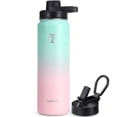 thumbnail image 1 of GEDUX 24oz Insulated Stainless Steel Water Bottle with 2 Leak Proof Lids (Spout Lid and Straw Lid) Wide Mouth for Sports and Travel, 1 of 7
