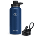 thumbnail image 1 of GEDUX 32oz Insulated Stainless Steel Water Bottle with 2 Leak Proof Lids(Spout Lid and Straw Lid) Wide Mouth Powder-Coated Water Bottle for Sports and Travel, Blue, 1 of 6