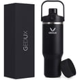 thumbnail image 1 of GEDUX 40oz Insulated Water Bottle with Straw, Stainless Steel Water Bottle with 2-in-1 Leakproof Lid (Straw & Auto Spout), Keeps Cold 24H Hot 12H, Leak Proof Water Bottle for Sports Travel, 1 of 6