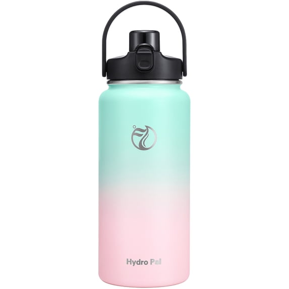GEDUX 64 oz Insulated Stainless Steel Water Bottle, Half Gallon Water Bottle with 2-in-1 Chug & Straw Lid and Handle, Leak Proof Wide Mouth Vacuum Tumbler for Gym Travel