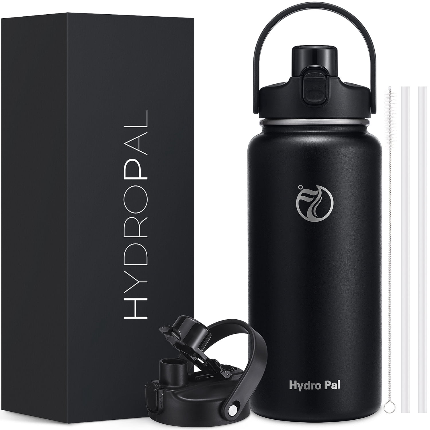 GEDUX 64 oz Insulated Stainless Steel Water Bottle, Half Gallon Water Bottle with 2-in-1 Chug & Straw Lid and Handle, Leak Proof Wide Mouth Vacuum Tumbler for Gym Travel