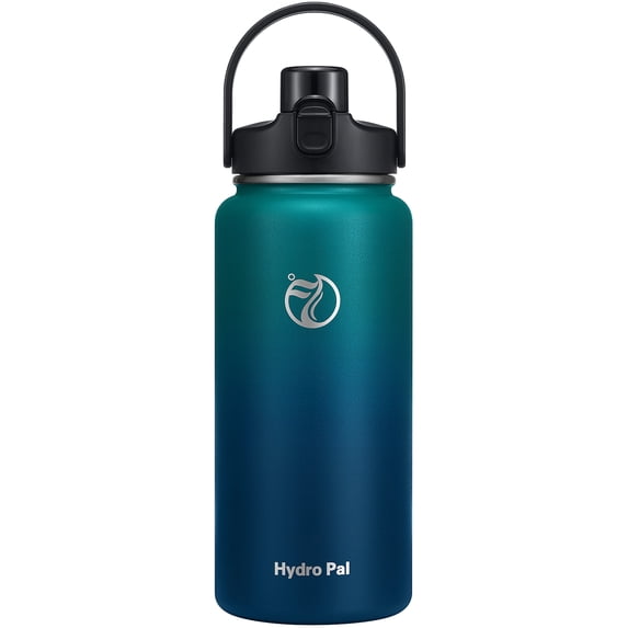 GEDUX 64 oz Insulated Stainless Steel Water Bottle, Half Gallon Water Bottle with 2-in-1 Chug & Straw Lid and Handle, Leak Proof Wide Mouth Vacuum Tumbler for Gym Travel