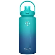 GEDUX 64oz Half Gallon Water Bottle with Time Marker   2-in-1 Spout & Straw Lid, BPA-Free Leakproof Sports Jug with Wide Mouth & Ergonomic Handle for Gym Outdoors