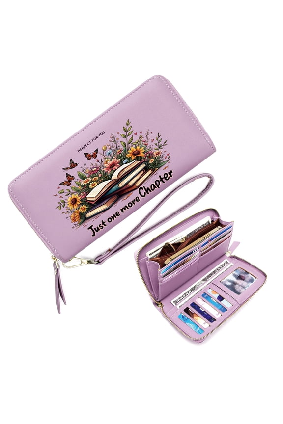 Personalized Wallet for Women Card Holder Wallet for Women Floral Books Reading Joy Gift for Girlfriend, Mom & Friends Perfect for Parties, Work & Casual Use,