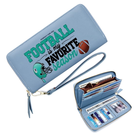 GEEAD Stylish RFID-Protected Wallet for Women Secure Wallet for Women HELMET AMERICAN FOOTBALL FOOTBALL Valentine's Day, Mother's Day, Birthday Gifts Travel Accessory