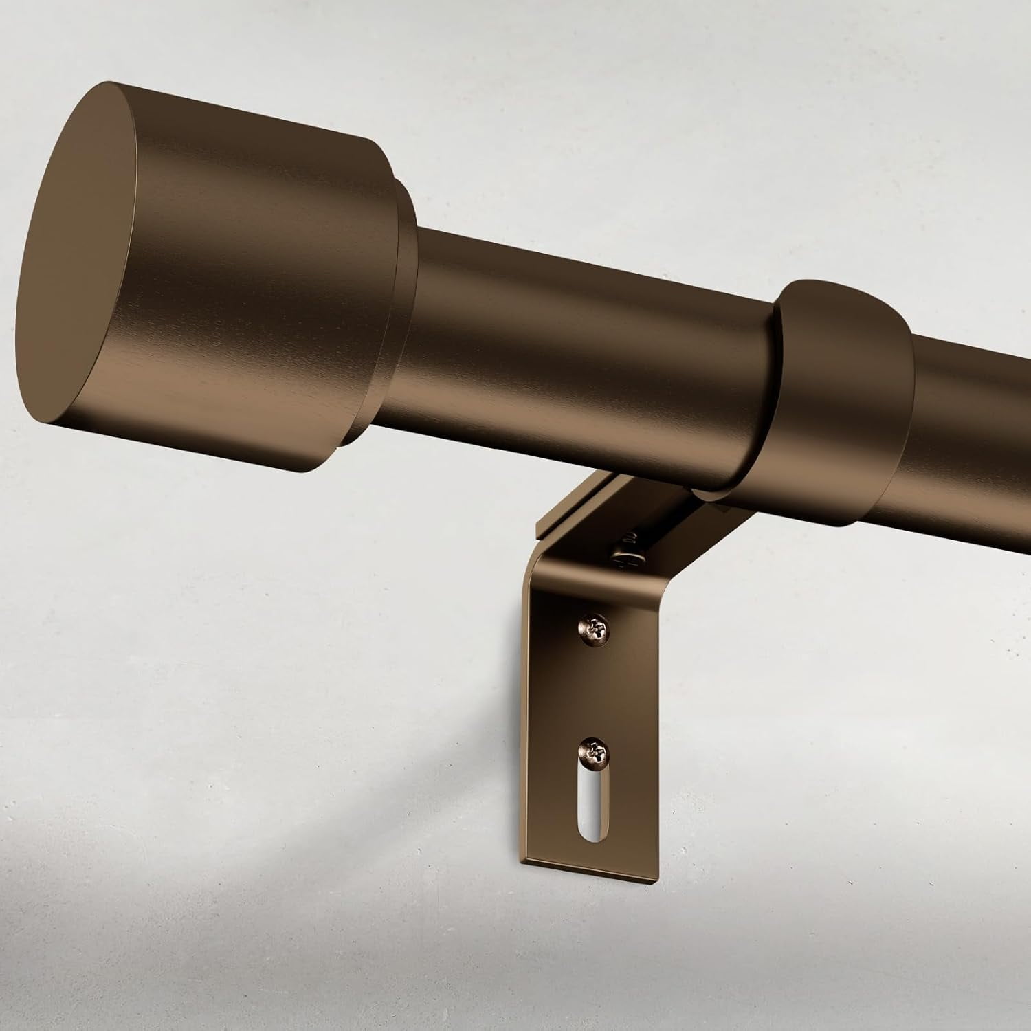 GEEBOBO Bronze Curtain Rods for Windows 120 to 240 Inch, 1 Inch Extra ...