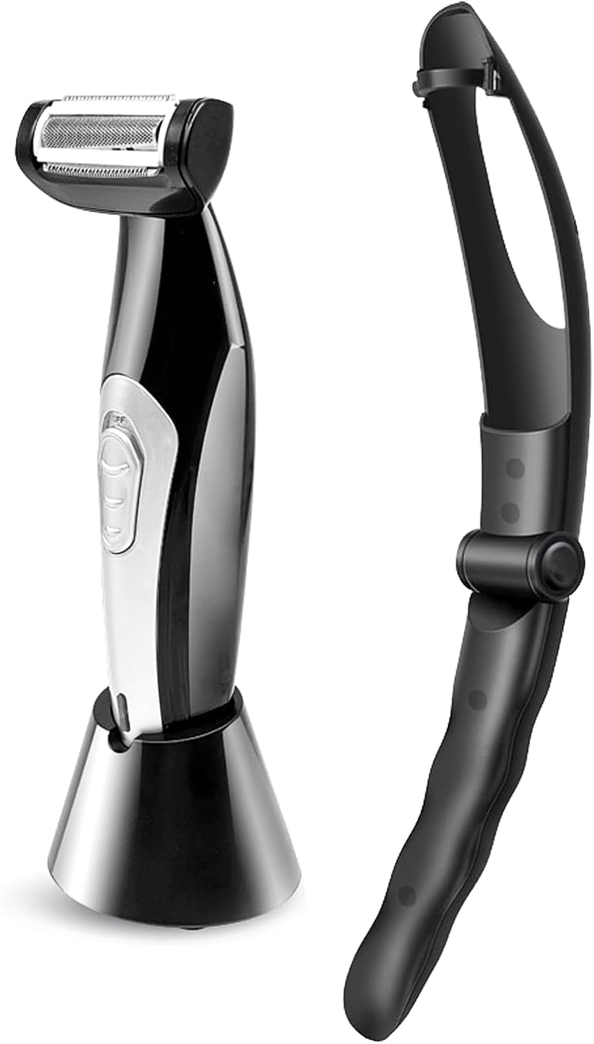 GEECELER Electric Back Hair Removal for Men, Electric Back Shaver with Long Handle with Charging