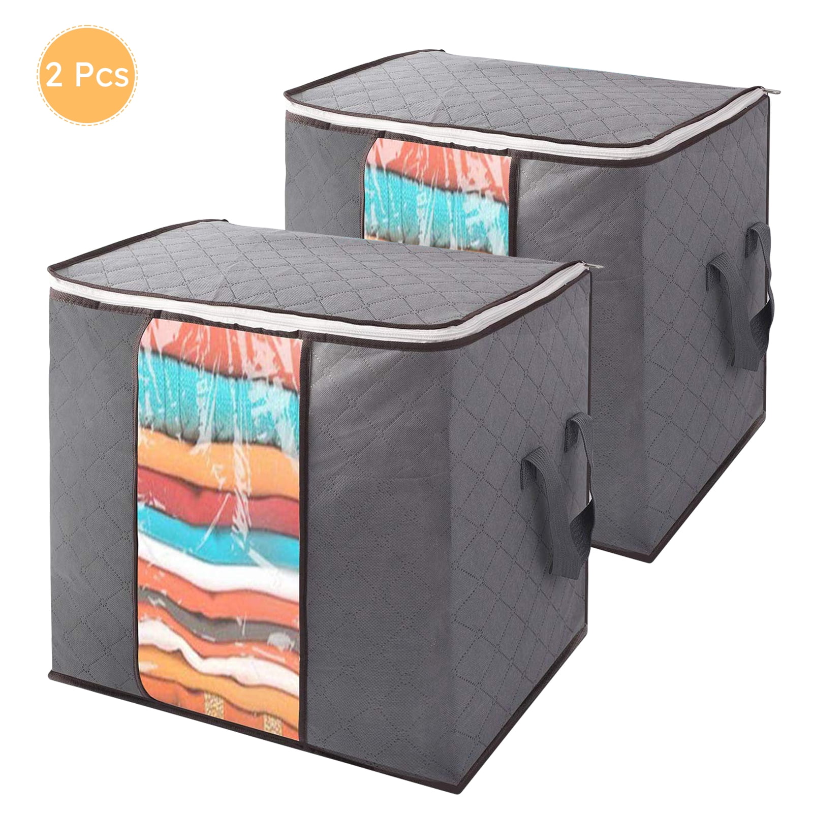 GEEDIAR 2 Pack Under Bed Storage Containers Foldable Clothes Storage
