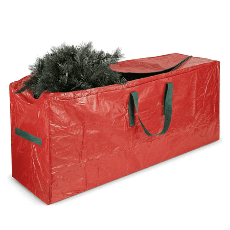 GEEDIAR Christmas Tree Storage Bag Fits up to 9ft Xmas Tree Storage Box Large with Handles and Zipper Red