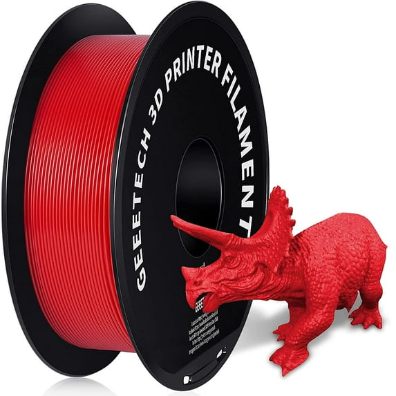 GEEETECH 3D Printer PETG red Filament 1.75mm 1kg Spool (2.2lbs),Dimensional Accuracy +/- 0.03mm