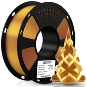 GEEETECH 3D Printer PLA Filament  Shiny Silk Gold Toughness Enhanced Filament with 1.75mm Dimensional Accuracy +/-0.03mm, 1080 Feet per Roll, Vacuum Packaging, for Most 3D FDM Printer