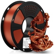 GEEETECH 3D Printer Silk PLA Filament 1.75mm,Metal-like Shiny Consumable 1kg 2.2lbs 1 Spool,Metallic Copper