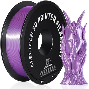 GEEETECH 3D Printer Silk Purple PLA Filament 1.75mm 1kg Spool (2.2lbs),Dimensional Accuracy +/- 0.03mm