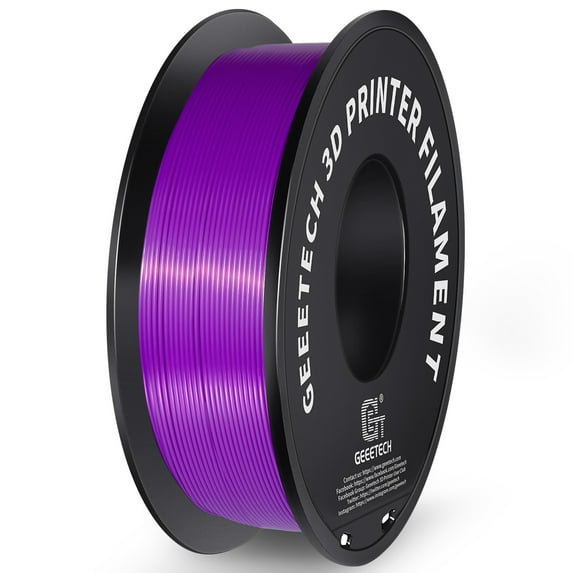 GEEETECH Purple PLA 3D Printer Filament 1.75mm Toughness Enhanced, Dimensional Accuracy +/-0.03mm, 1kg (2.2lbs) , 1080 Feet (330m)per Roll, Vacuum Packaging, Fit for Most 3D FDM Printer