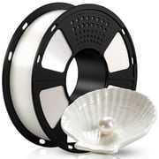 GEEETECH Shiny Silk White 3D Printer PLA Filament Toughness Enhanced Filament with 1.75mm Dimensional Accuracy +/-0.03mm, 1080 Feet per Roll, Vacuum Packaging, for Most 3D FDM Printer