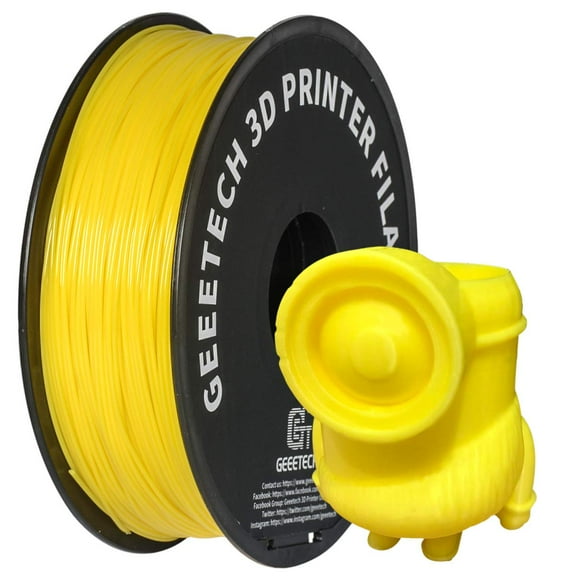 GEEETECH Yellow PLA 3D Printer Filament 1.75mm,1kg Spool (2.2lbs),Dimensional Accuracy +/- 0.03mm