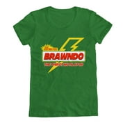 GEEK TEEZ Brawndo Original Artwork Inspired by Idiocracy Women's T-shirt Kelly Green Medium
