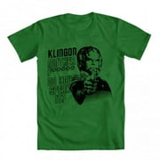 GEEK TEEZ Klingon, Do you speak it? Original Artwork Inspired by Star Trek Men's T-shirt Kelly Green XXX-Large