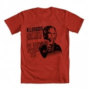 GEEK TEEZ Klingon, Do you speak it? Original Artwork Inspired by Star Trek Men's T-shirt Red XXXXX-Large