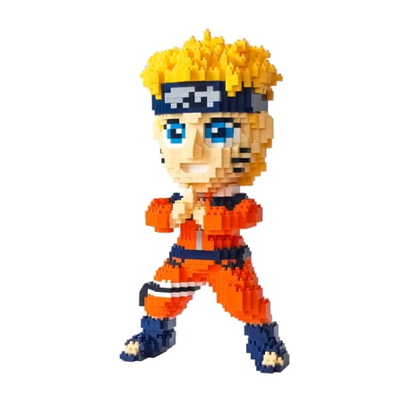 GEEKANT Naruto Figurine Building Block Set, 1570 Pieces, 9 Inches Tall, Plastic