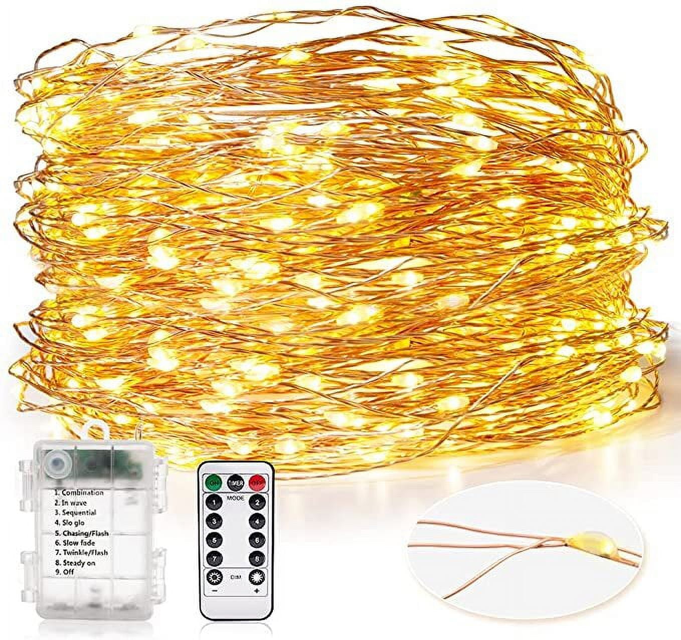 GEEKEO 100ft 300 LED String Indoor Christmas Fairy Lights, Outdoor