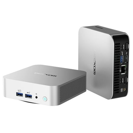 GEEKOM A8 AI Mini PC, AMD Ryzen 9 8945HS 8 Cores Max 5.2GHz, 32GB DDR5 2TB , USB3.2 Type-C USB4.0 Type-C2 * HDMI2.0 Four Screen Display, WiFi 6E Bluetooth 5.2, 4 * USB 1*2.5Gbps LAN 1 * Headset Jack