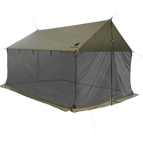 GEERTOP Lightweight Waterproof Camp Tarp Screen House Hammock Bug Net for Camping Backpacking Outdoor TravelWITH POLES