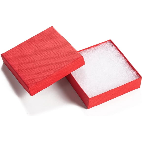 GEFTOL  Gift Boxes 40 Pack 3.5x3.5x1 Inch Cardboard Boxes,Small Gift Boxes for Earrings Necklaces Handmade Bangles Bracelets(Red)