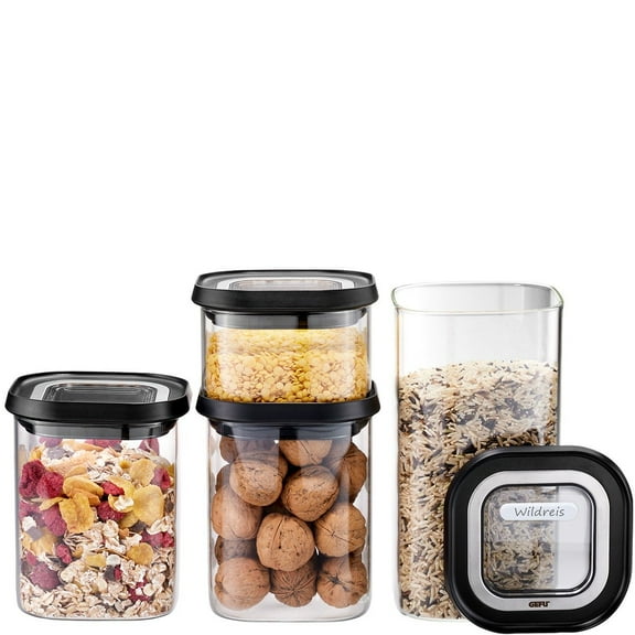 GEFU 4 Piece Glass Food Storage Container Set