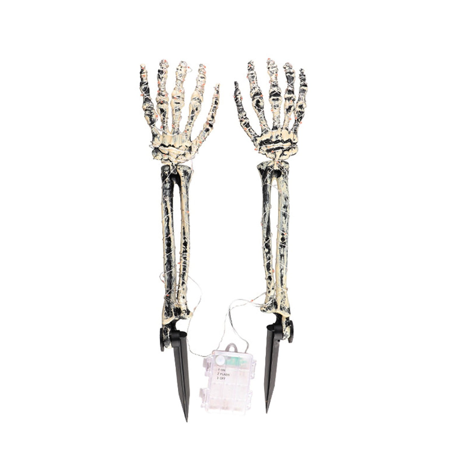 GEGNXA Light Up Halloween Decorations Outdoor Skeleton Arm Stakes ...