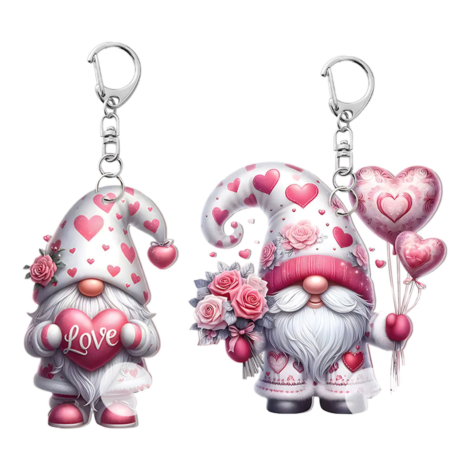 GEGNXA Valentine's Day Cute Love Grandpa 2D Flat Acrylic Girl Backpack ...