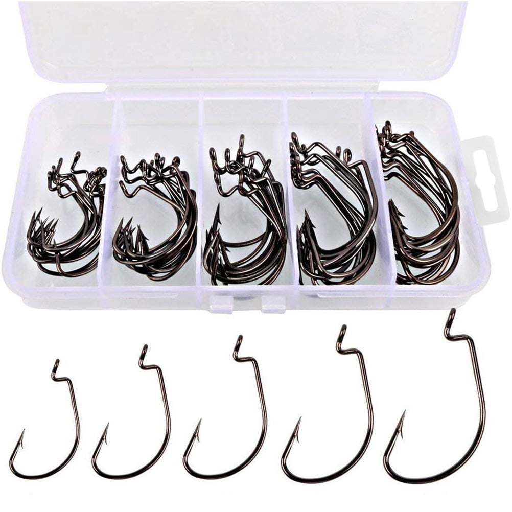 SHAKUNTALA Enterprises Coral Platinum Black - Strongest and Very Sharp  Fishing Hooks Sizes No. 6 Quantity:Total 100pcs Length-1.8cm Hollow Point