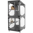 GEGURI Cat Catio Outdoor Cat Enclosure, Large Wooden Kitten Patio