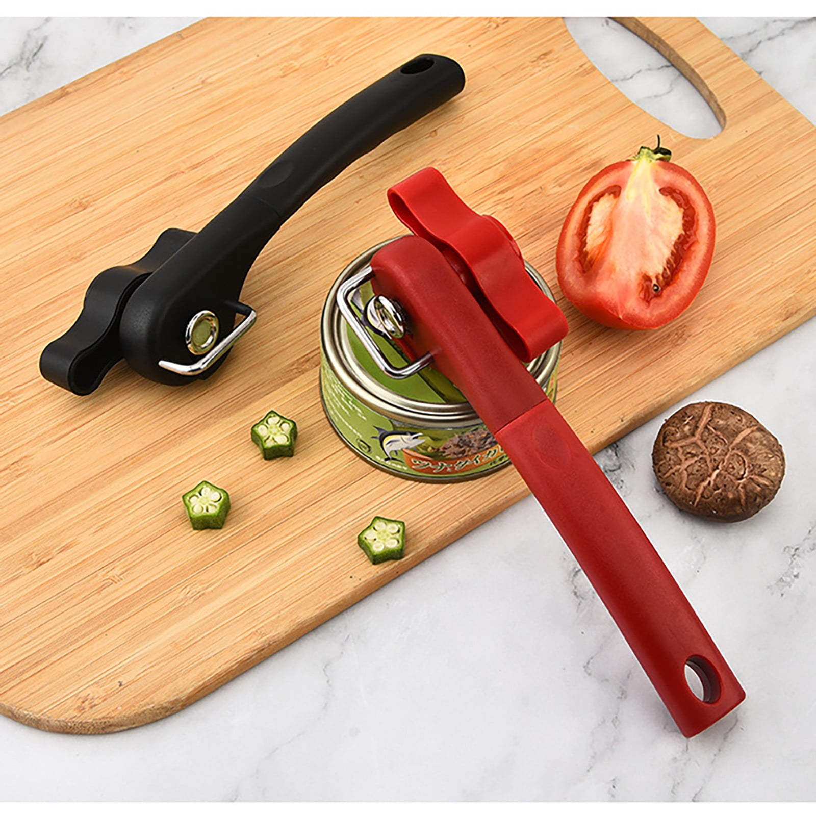 GEGnga Can Opener Can Opener & (Black & Silver) Manual Easy Grip Single