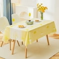 GEHGWP 50 off Clear! Summer Sunflowers Lemon Table Cover Watercolor
