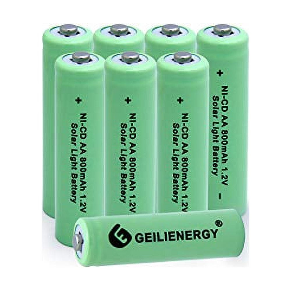 GEILIENERGY NICD AA 800mAh Rechargeable Battery for Solar Light,Solar
