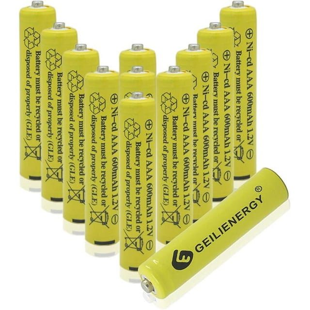 GEILIENERGY NiCd AAA 1.2V 600mAh Triple A Rechargeable Batteries for