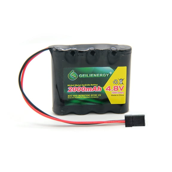 GEILIENERGY NiMH 4.8V 2000mAh Battery Pack with Hitec Connectors k for RC Receivers, RC Aircrafts and More