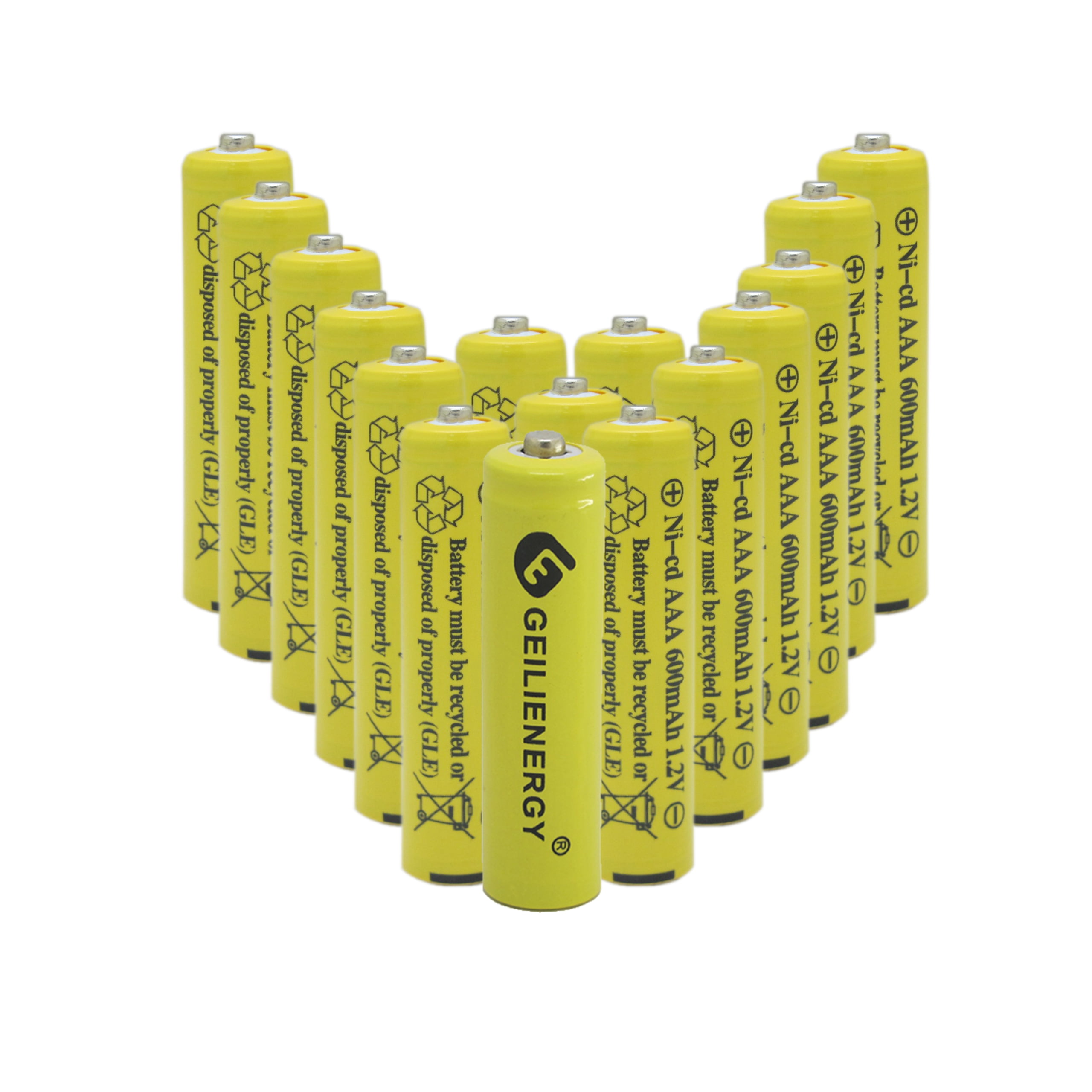 GEILIENERGY Solar Light Batteries AAA Nicd AAA 600mAh 1.2V for Garden