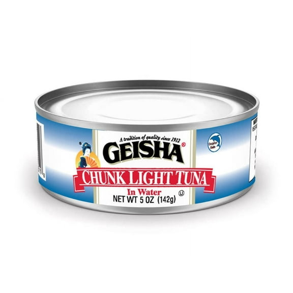GEISHA Chunk Light Tuna In Water 5oz(Pack of 24), Canned Skipjack Tuna | No Trans Fat - No Sugar Added Kosher Certified Gluten Free Omega 3 Good Source of Protein