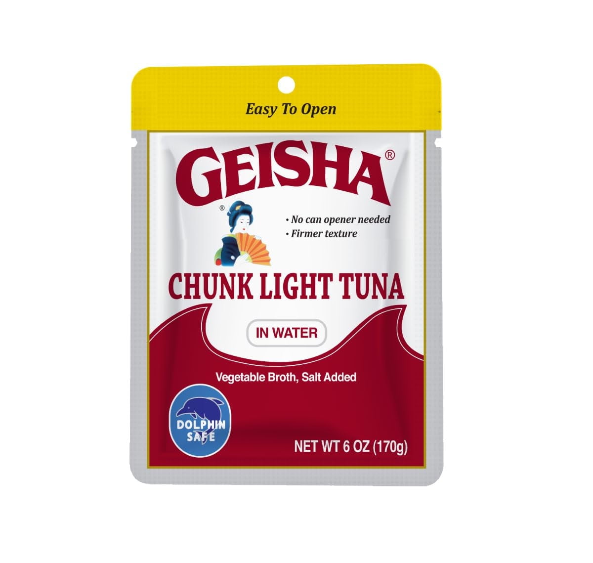 GEISHA Chunk Light Tuna in Water 6.00oz (Pack of 24), Tuna| HALAL & Kosher Certified – Gluten Free – Wild Caught – Dolphin Safe Catch – Good Source of Protein