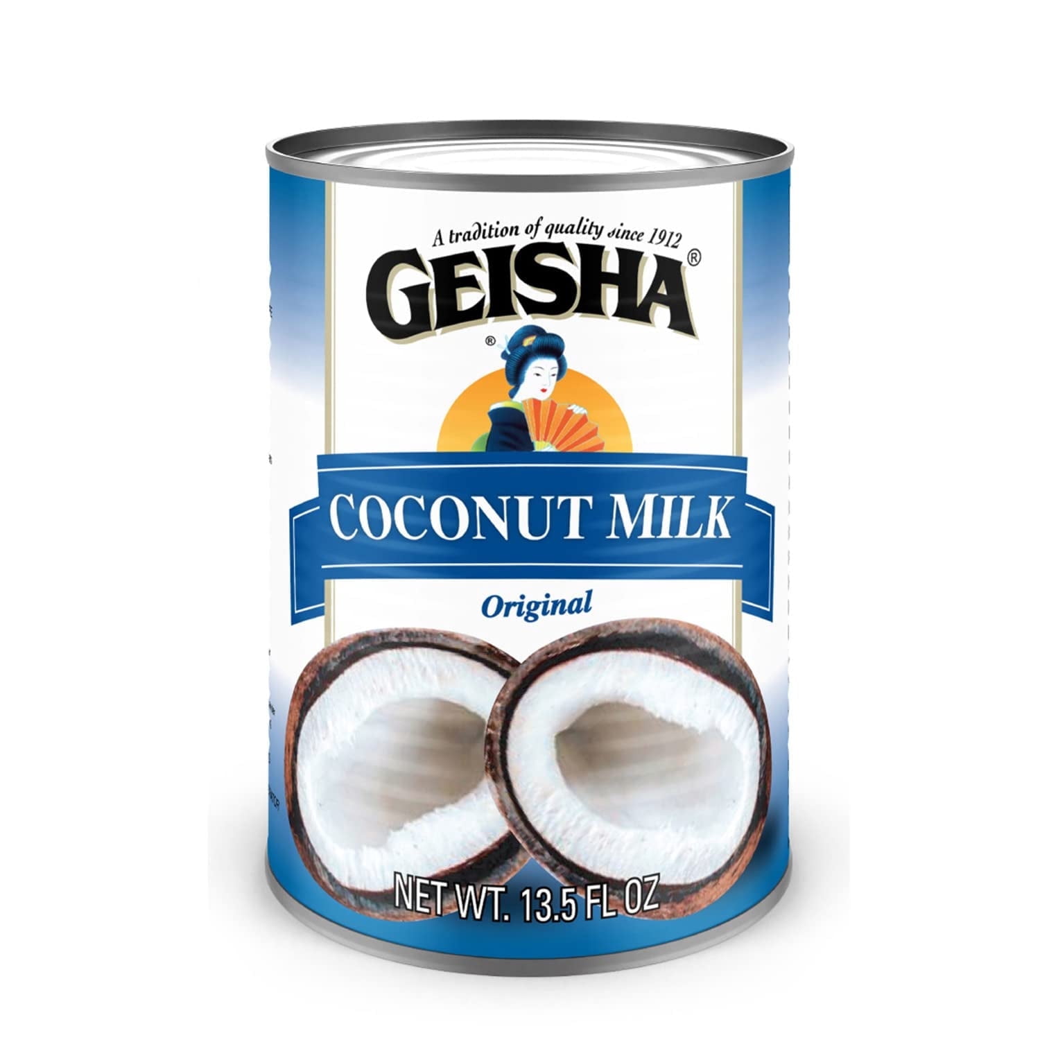 GEISHA Coconut Milk 13.5 FL OZ. (Pack of 12), Original Coconut milk | No Trans Fat － No Sugar Added － Gluten Free－Dairy Alternative Coffee Creamer－Made in Thailand