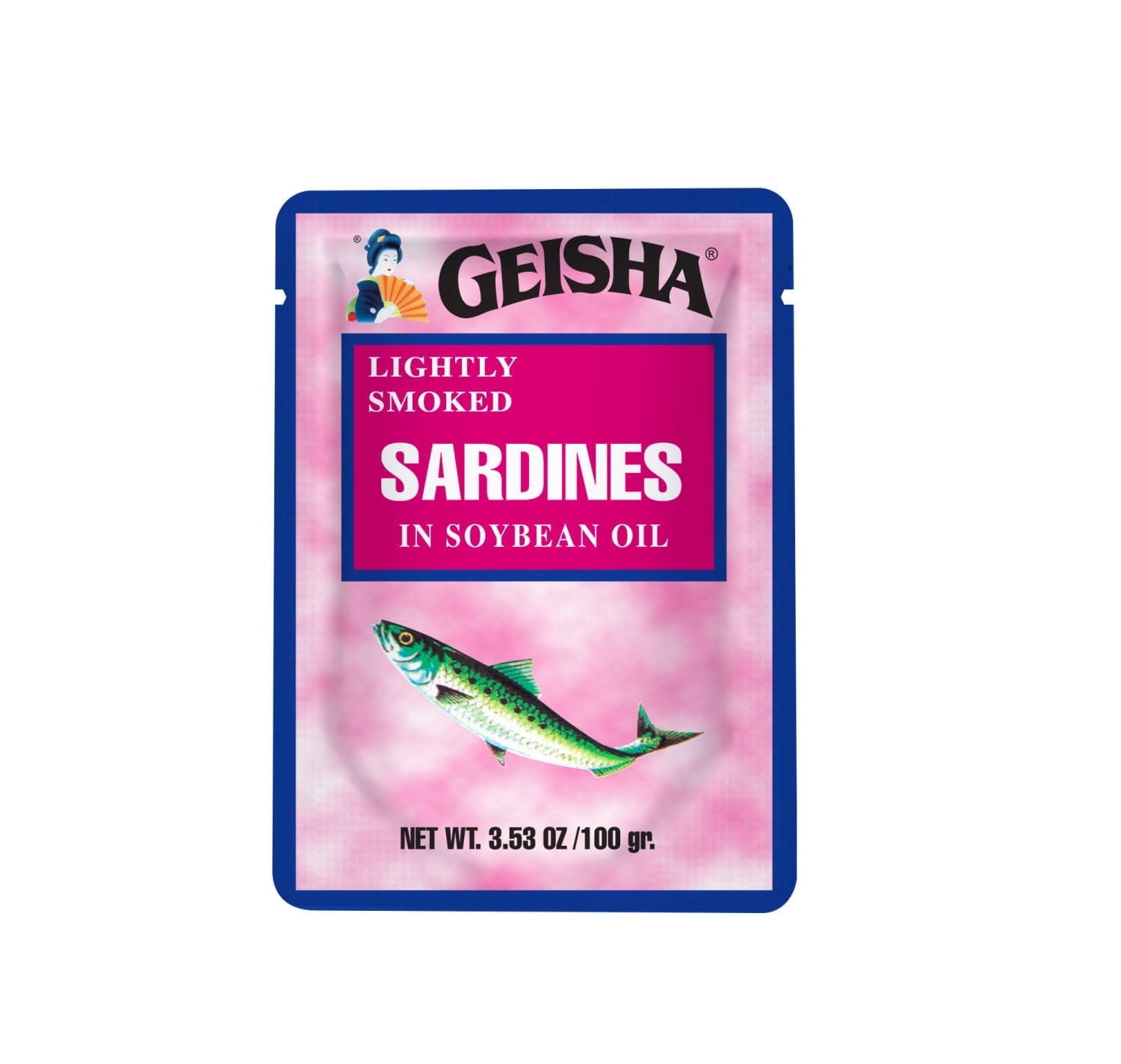 GEISHA Lightly Smoked Sardines in Soybean Oil 3.53oz (Pack of 24), Sardines| HALAL & Kosher Certified – Gluten Free – Wild Caught – Good Source of Protein