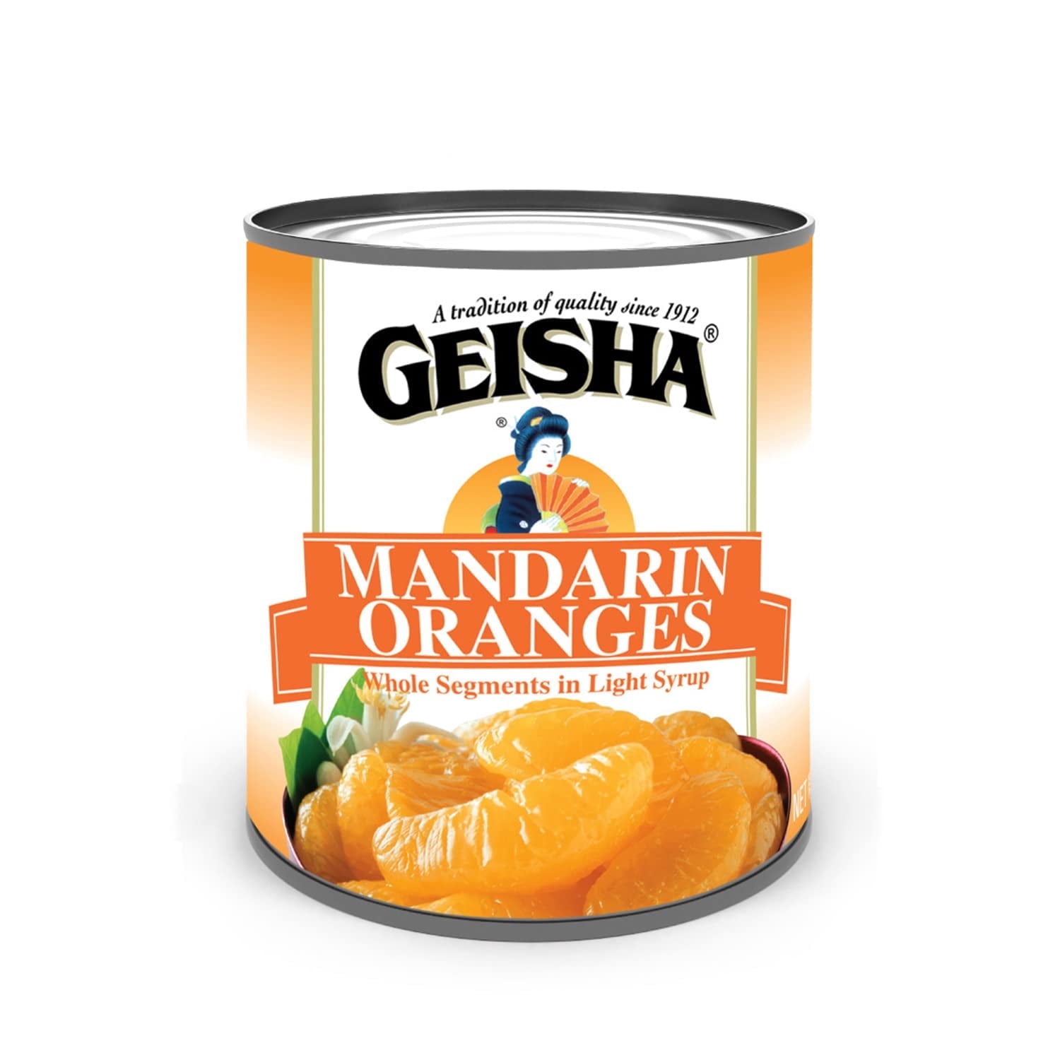 GEISHA Mandarin Oranges in Lite Syrup 11 OZ. (Pack of 24), Mandarin Orange | Kosher Certified － No Saturate & Trans Fat － Gluten Free