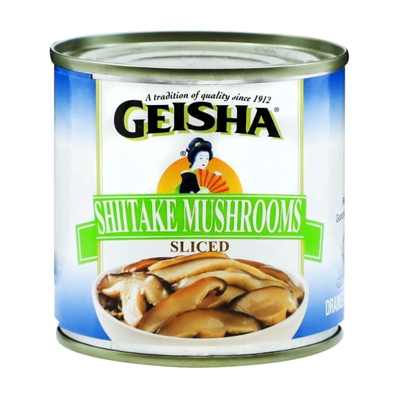 GEISHA Shiitake Mushrooms Sliced 4OZ. (Pack of 12), Shiitake | Halal Certified NON-GMO Gluten FreeGood Source of FiberRich in IronOnly 30 Calories per Container