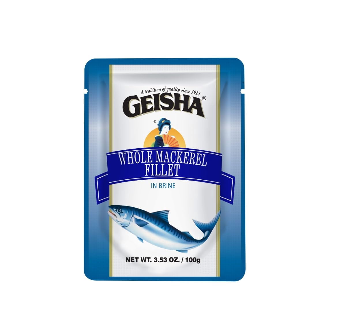 GEISHA Whole Mackerel Fillet in Water 3.53oz (Pack of 24), Mackerel| HALAL & Kosher Certified – Gluten Free – Wild Caught – Good Source of Protein