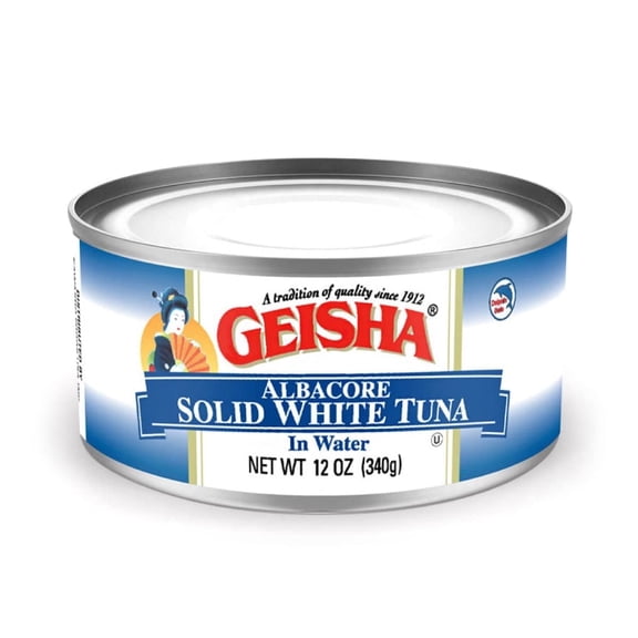 GEISHA Solid White Tuna In Water 12oz(Pack of 24), Canned Albacore Tuna | No Trans Fat - No Sugar Added Kosher Certified Gluten Free Omega 3 Good Source of Protein