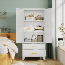 GEITIN Armoires Wardrobe Closet with Shelves and Drawers for Bedroom